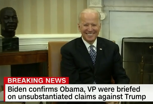 CNN: Biden confirms Obama, VP were briefed on unsubstantiated claims against Trump