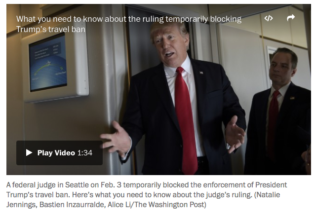 WP: Trump lashes out at ‘so-called judge’ who temp blocked travel ban