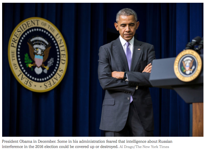 NYT: Obama Administration Rushed to Preserve Intelligence of Russian Election Hacking