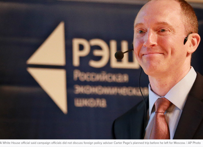 Politico: Trump campaign approved Carter Page’s trip to Moscow