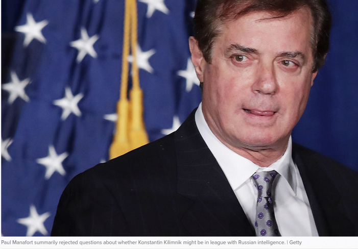 Politico: Authorities looked into Manafort protégé. An associate of an ex-Trump campaign chairman is suspected of connections to Russian intelligence.