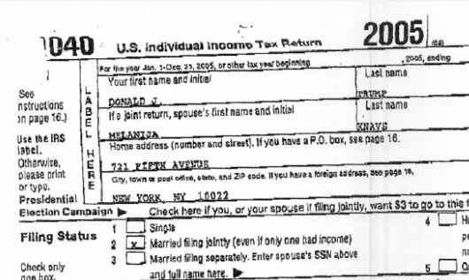 CNBC: Donald Trump’s 2005 federal tax returns revealed on ‘The Rachel Maddow Show’