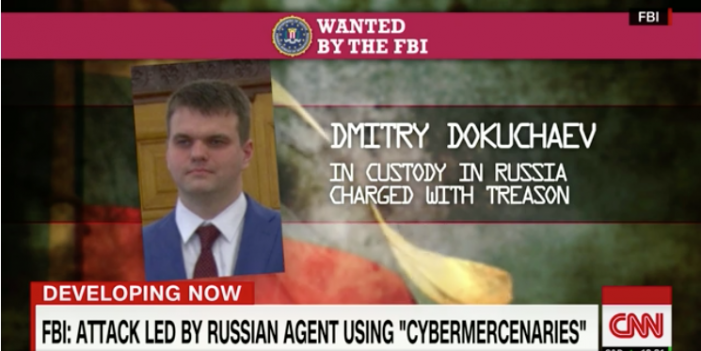 CNN + Reuters: FSB officer charged by DOJ in Yahoo hack was arrested for treason by Russia in December