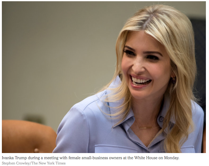 NYT: Ivanka Trump, Shifting Plans, Will Become a Federal Employee