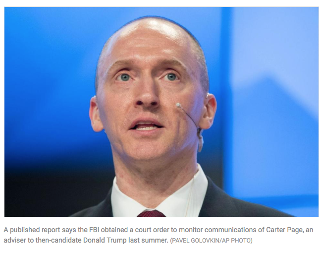 AP: FBI Looked Into Carter Page in 2016, Report Says