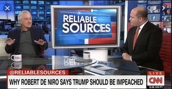 CNN: Robert DeNiro compares Trump to “a gangster” and calls his presidency “a crisis.”